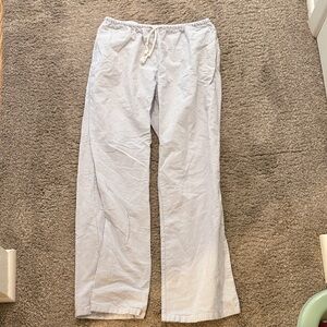 Brandy Melville Blue & White Pinstripe Drawstring Track Pants